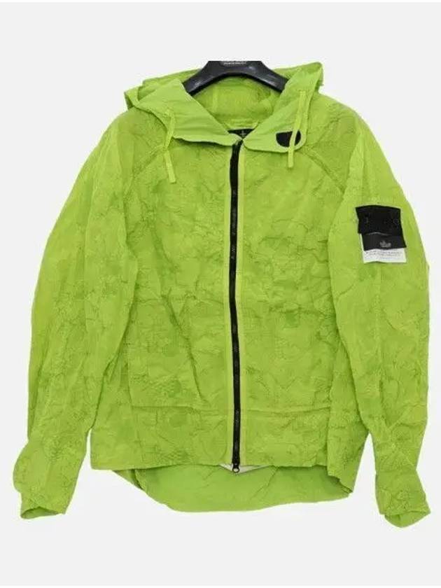 Men's Shadow Project Nylon Metal Waffle Print Hooded Jacket Green - STONE ISLAND - BALAAN 2