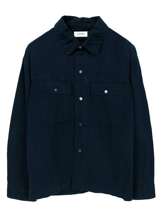 Trucker Overshirt Jacket Navy - LEMAIRE - BALAAN 1