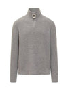 Zip-Up Knit Turtleneck Grey - JW ANDERSON - BALAAN 1