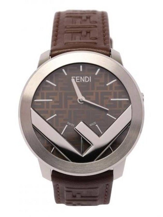 F is logo 41mm watch brown - FENDI - BALAAN.