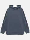 Logo Cotton Hoodie Washed Blue - BALENCIAGA - BALAAN 3