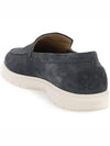 Suede Slipper Loafers Dark Grey - TOD'S - BALAAN 5