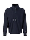 Metropolis Series Stretch Fleece Reverse Sweatshirt Navy - CP COMPANY - BALAAN 2