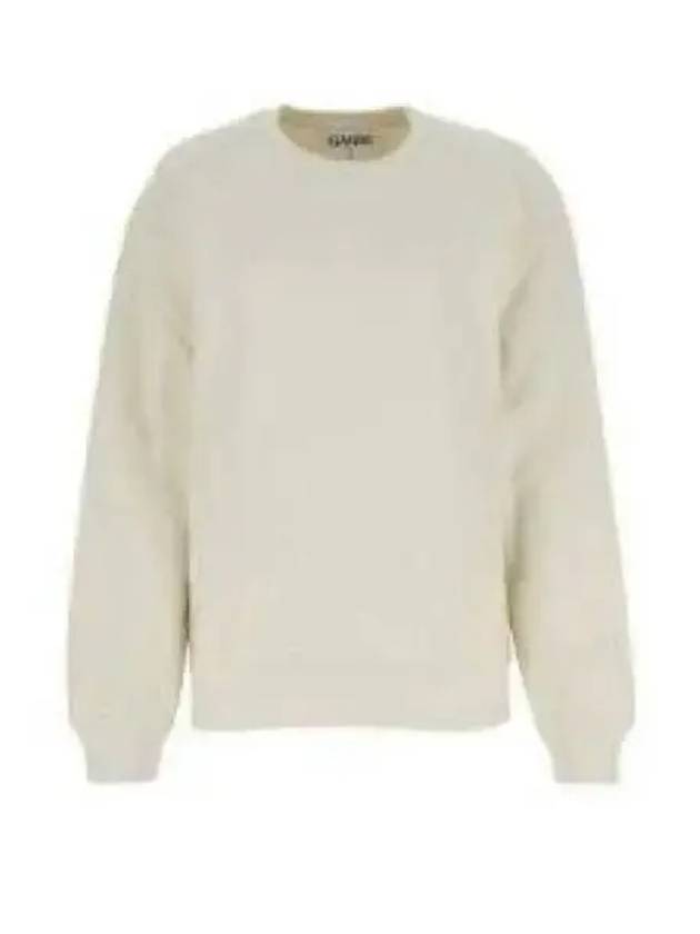 Embroidered Logo Cotton Sweatshirt Ivory - GANNI - BALAAN 2