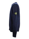 Wappen Patch Crew Neck Wool Knit Top Navy - STONE ISLAND - BALAAN 3