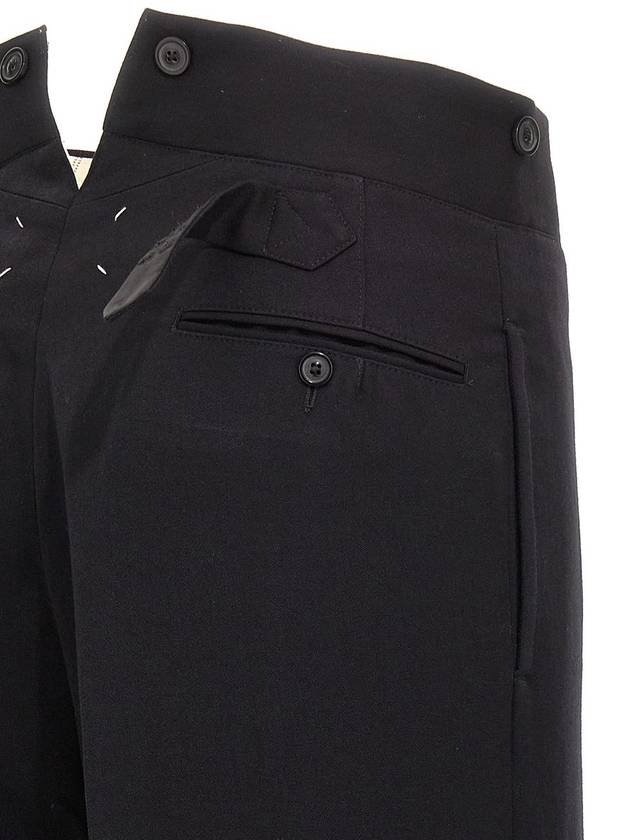 Barathea wool straight pants black - MAISON MARGIELA - BALAAN 5