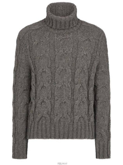 Baby Yak Cable Turtleneck Grey - TOM FORD - BALAAN 2