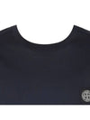 Logo Patch Short Sleeves T-Shirt Navy - STONE ISLAND - BALAAN 5