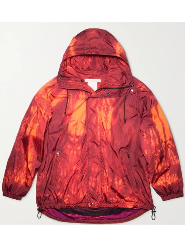 Men's Tie Dye Oversized Track Jacket Windbreaker Red - ACNE STUDIOS - BALAAN 1