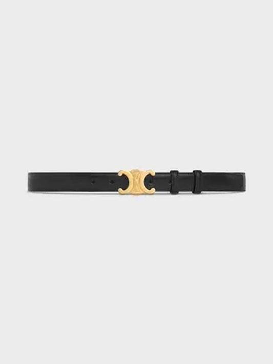 Triomphe 25mm Smooth Calfskin Belt Black Gold - CELINE - BALAAN 2