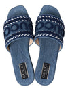 Logo Script Slippers Light Blue - GUCCI - BALAAN 3