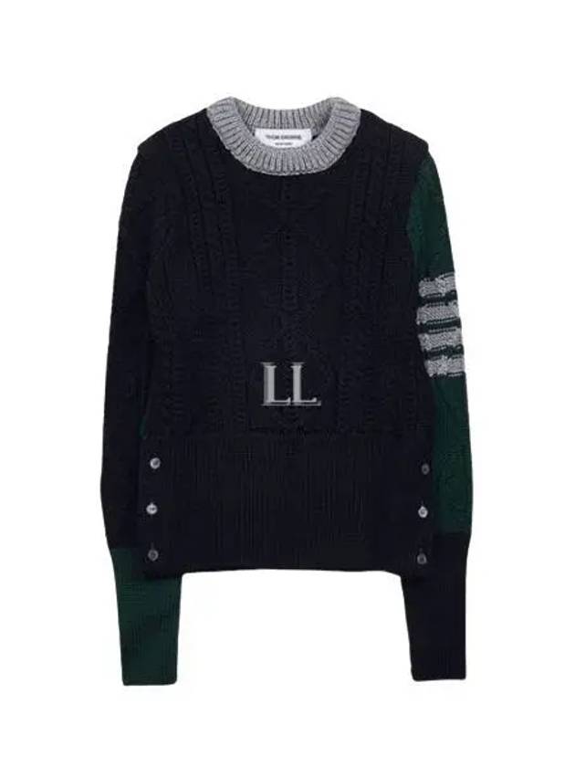 Fun Mix Cable Knit Top - THOM BROWNE - BALAAN 2