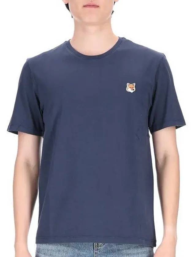 Fox Head Patch Classic Short Sleeve T-Shirt Ink Blue - MAISON KITSUNE - BALAAN 2