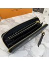 Zippy Monogram Long Wallet Black Beige - LOUIS VUITTON - BALAAN.