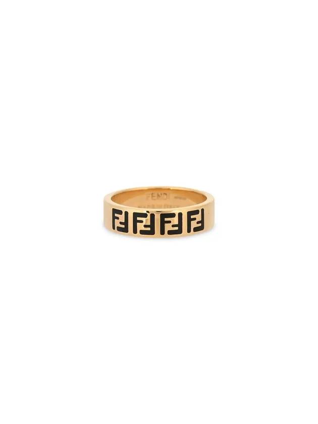 FF Logo Band Ring Gold - FENDI - BALAAN 1