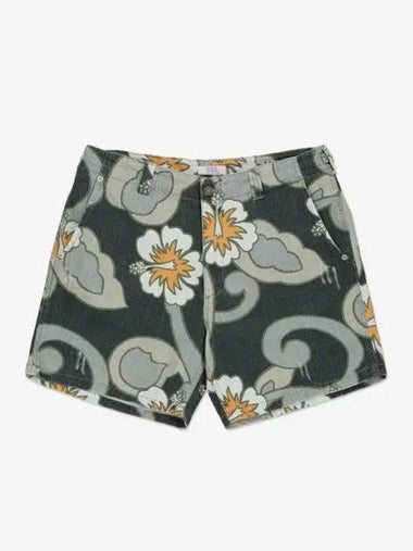 Floral Print Bermida Shorts Gray 06P002GREY - ERL - BALAAN 1