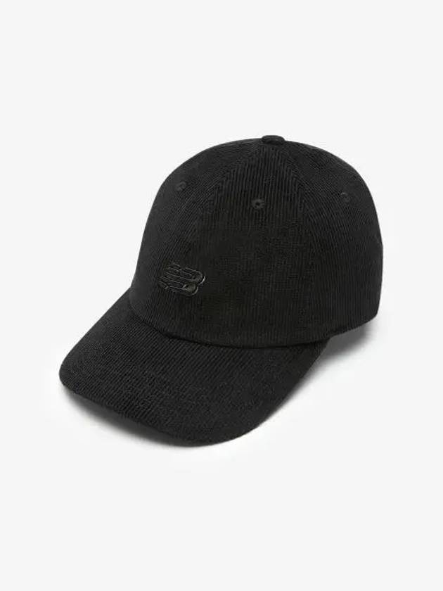 NBGDEFE702 Corduroy Ball Cap PLUS SIZE BLACK - NEW BALANCE - BALAAN 1