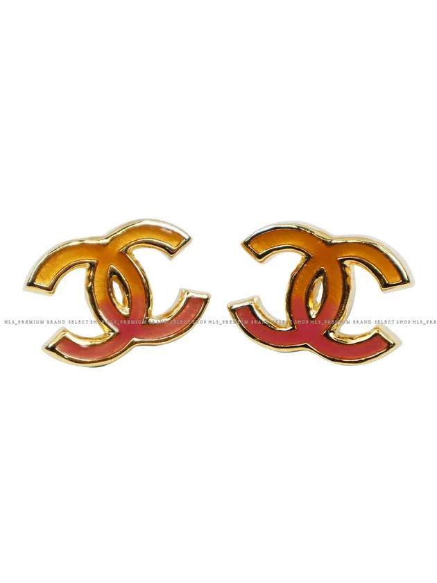 CC logo earrings orange & pink ABA137 - CHANEL - BALAAN 4