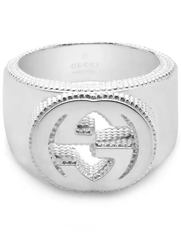 Interlocking G Wide Ring Silver - GUCCI - BALAAN 4