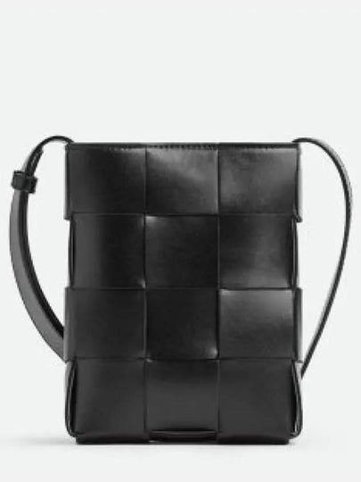 Cassette Intrecciato Mini Cross Bag Black - BOTTEGA VENETA - BALAAN 2