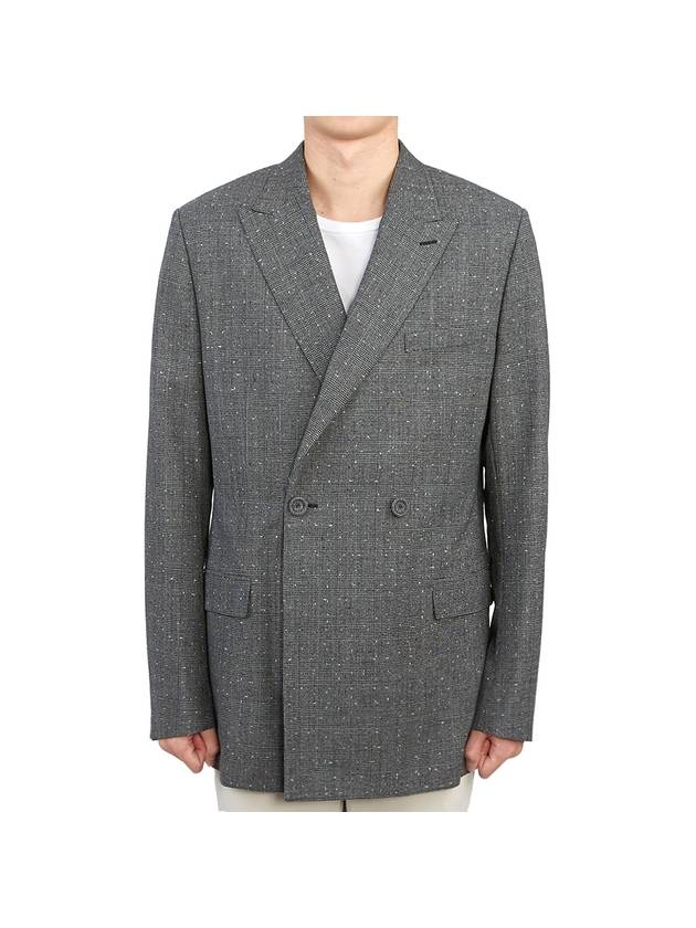 Double Brested Wool Jacket Grey - DIOR - BALAAN 1