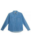 CARSON LS DENIM SHIRT FMST10253 O206 Men's CARSON long sleeve denim shirt - J.LINDEBERG - BALAAN 2