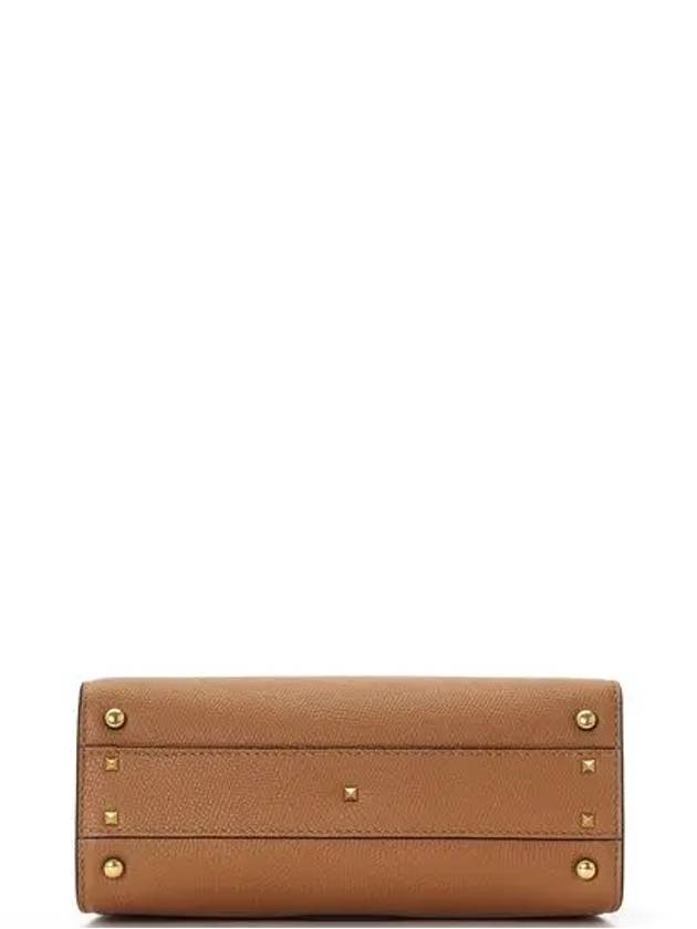 V Sling Small Grainy Calfskin Hand Cross Bag Almond - VALENTINO - BALAAN 5