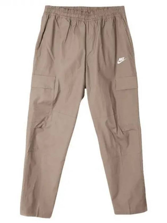 Club Men's Cargo Woven Track Pants Khaki - NIKE - BALAAN 1