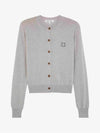 Bold Fox Head Patch Regular Cardigan Grey - MAISON KITSUNE - BALAAN 4