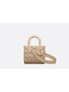 Lady My ABCDior Cannage Small Lambskin Tote Bag Sand - DIOR - BALAAN 1