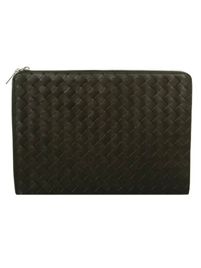 Intrecciato Calfskin Clutch Bag Green - BOTTEGA VENETA - BALAAN 2