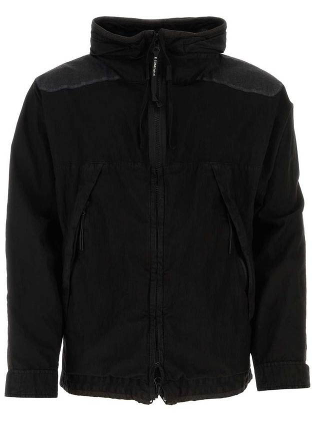 50 Fili Gum Mixed Goggle Hooded Jacket Black - CP COMPANY - BALAAN 2