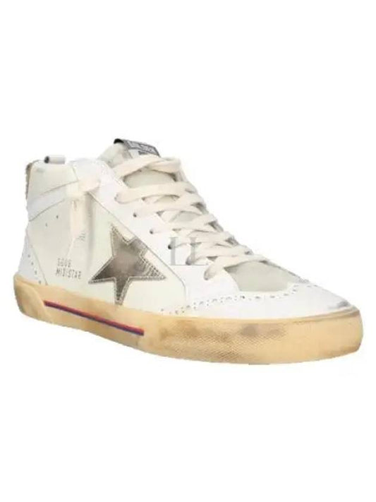 Mid-Star Classic High Top Sneakers Ivory White - GOLDEN GOOSE - BALAAN 2