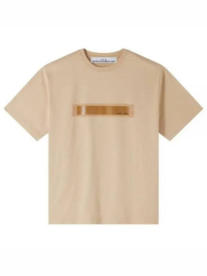 Jean Homme Short Sleeve T-shirt Beige - A.P.C. - BALAAN 2