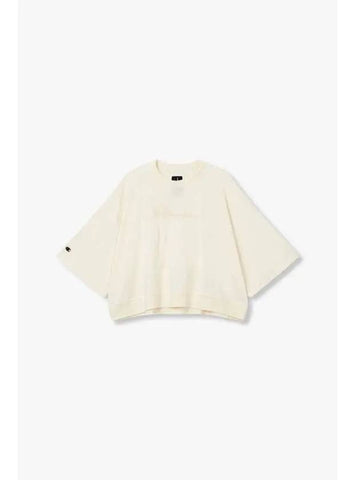 WOMEN CHAMPION Drop Shoulder Overfit T Shirt Ivory - RICK OWENS - BALAAN 1