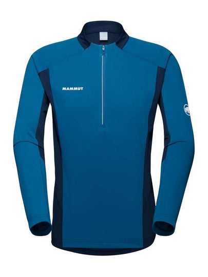 Men's Aenergy FL ​​Half Zip Up Long Sleeve T-Shirt Blue - MAMMUT - BALAAN 2