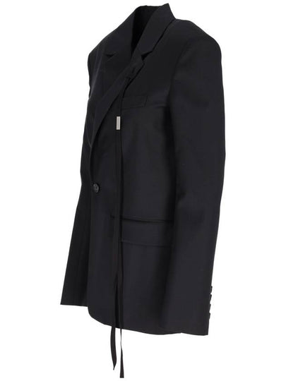 ELIN ASYMMETRIC CLOUSURE TAILORED JACKET WOOL TWIL - ANN DEMEULEMEESTER - BALAAN 2