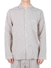 Poplin Pajamas Long Sleeve Shirt Hopper Stripe - TEKLA - 3