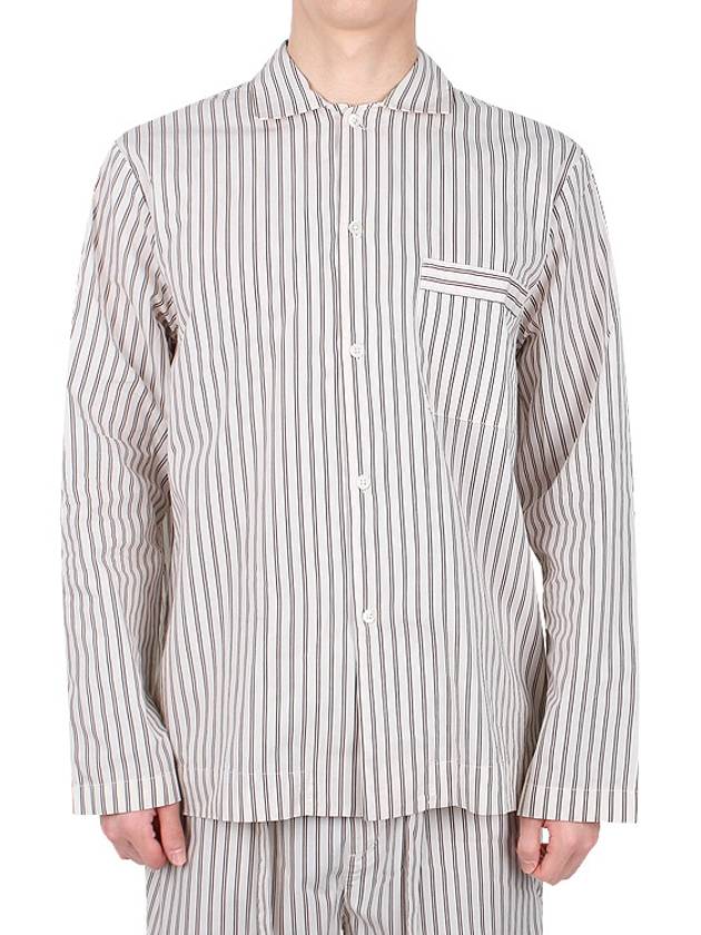 Poplin Pajamas Long Sleeve Shirt Hopper Stripe - TEKLA - 3