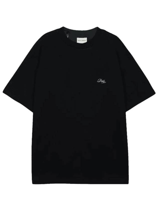 Small Logo Short Sleeve T Shirt Black - DROLE DE MONSIEUR - BALAAN 1