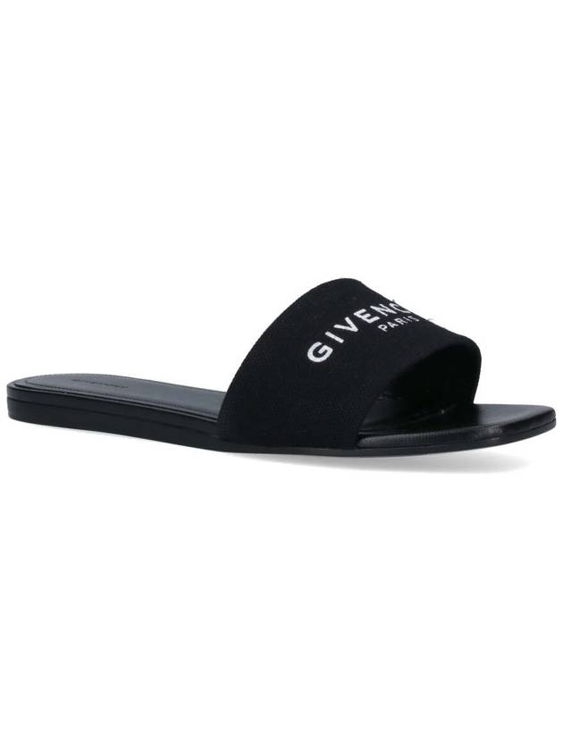 4G Logo Print Slippers Black - GIVENCHY - BALAAN 3