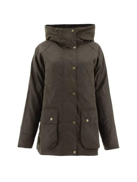 Arley Wax Hooded Jacket Khaki - BARBOUR - BALAAN 1