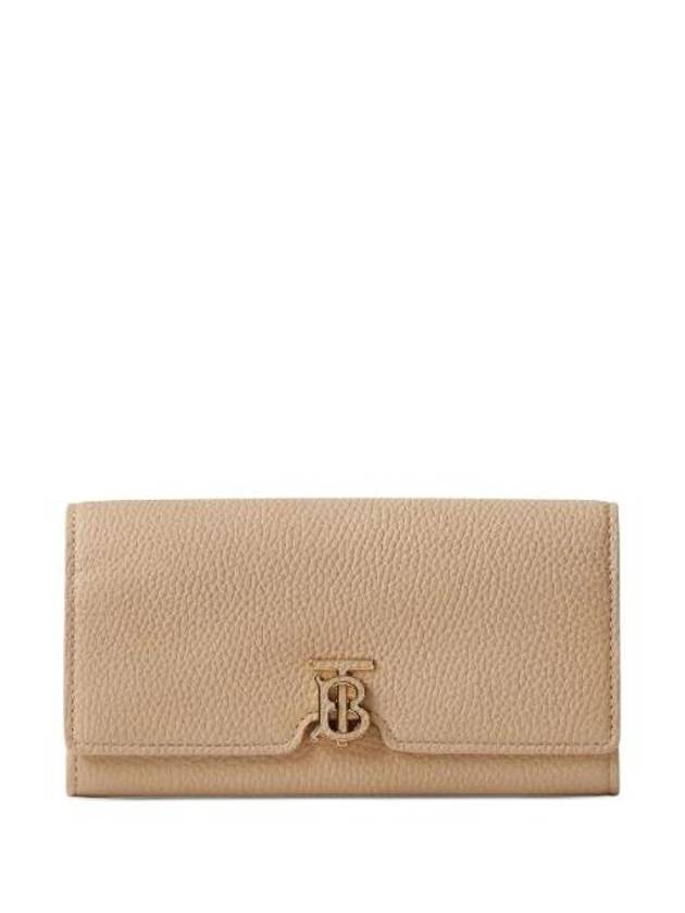 Grain Leather Long Wallet Beige - BURBERRY - BALAAN 1