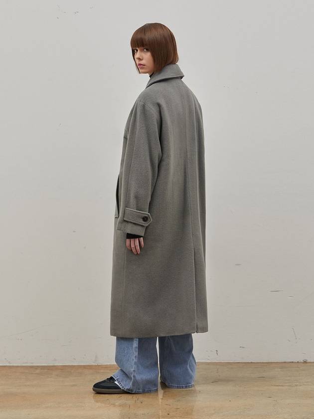 Wool Quilted Over Long Coat Khaki - RYUL+WAI: - BALAAN 3