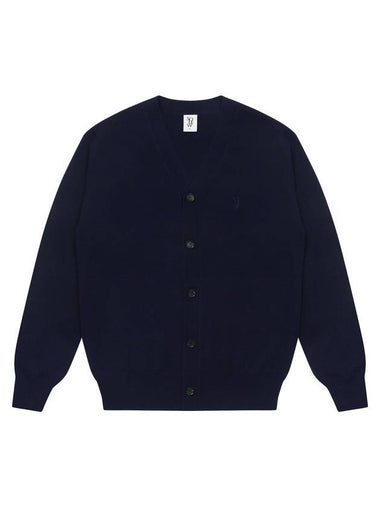 Wool 100% Cardigan Navy - SOLEW - BALAAN 1