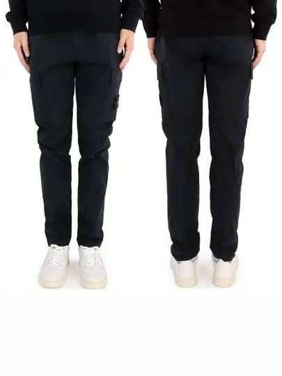 Supima Cotton Twill Stretch TC Straight Pants Navy - STONE ISLAND - BALAAN 2