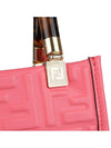 Sunshine FF Motif Small Leather Tote Bag Pink - FENDI - BALAAN 8