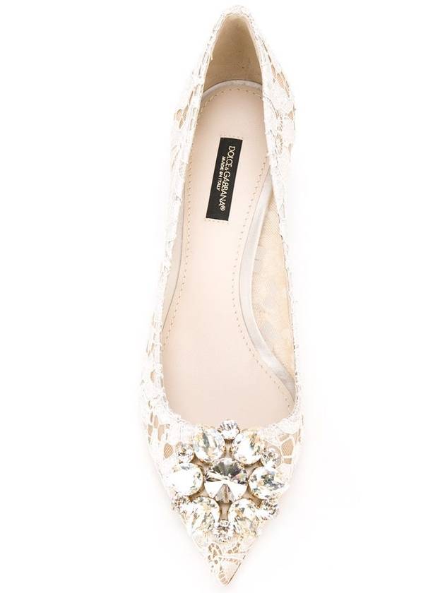 toe cubic lace pumps heel white - DOLCE&GABBANA - BALAAN 5