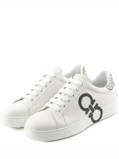 Gancini Low Top Sneakers White - SALVATORE FERRAGAMO - BALAAN 2