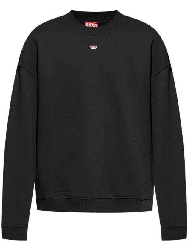 S Box D Logo Patch Sweatshirt Black - DIESEL - BALAAN 2